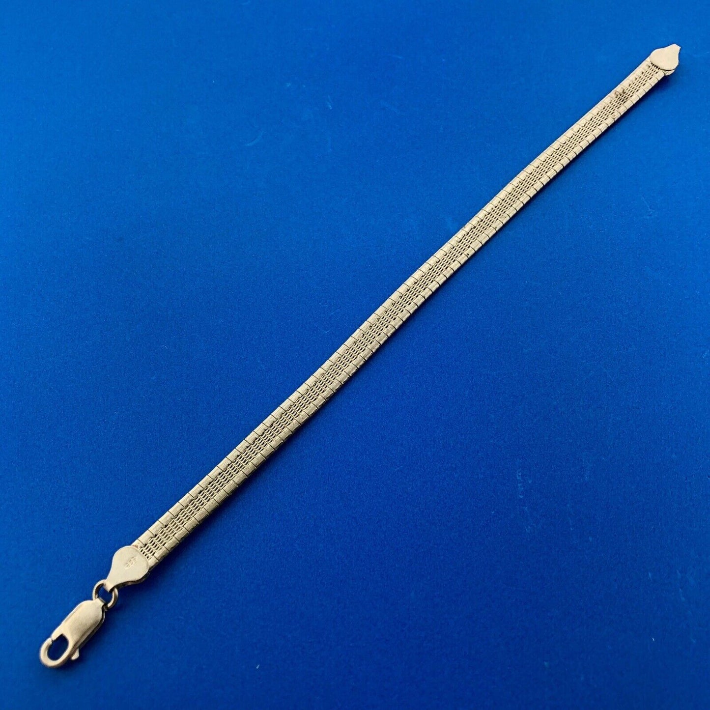 Vintage IBB Italy 925 Sterling Silver Polished Florentine Geometric Bracelet