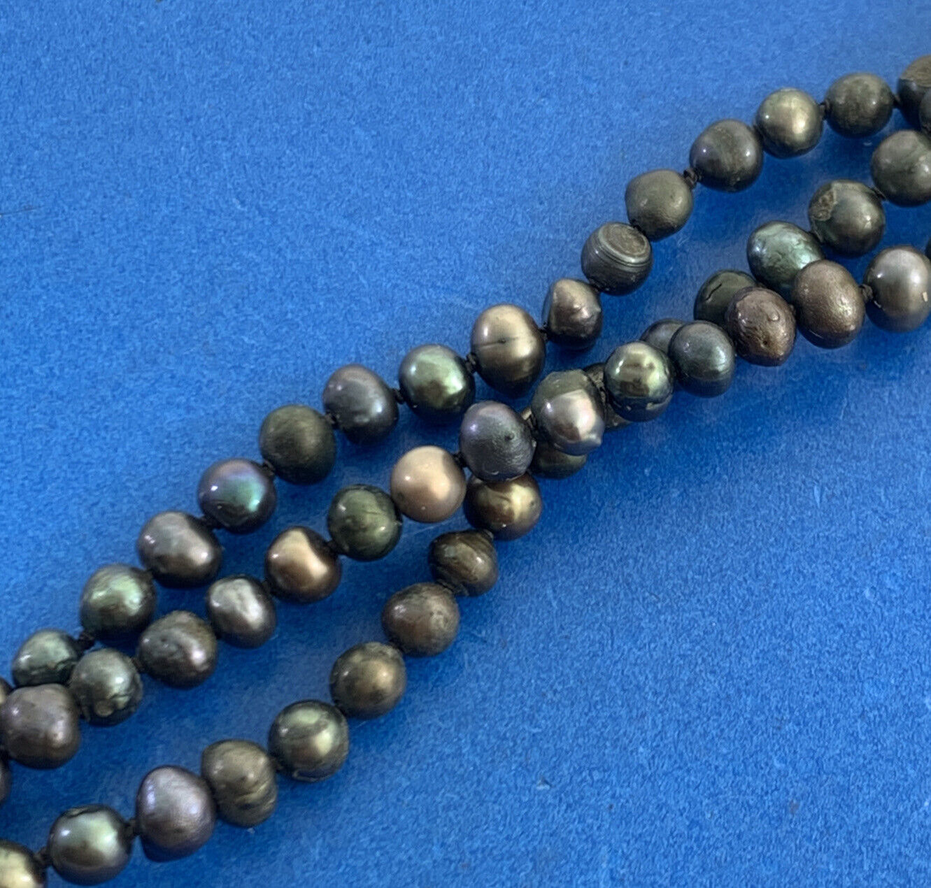 Designer USA Black Pearl Beaded Knotted 3-Strand 950 Silver Bracelet