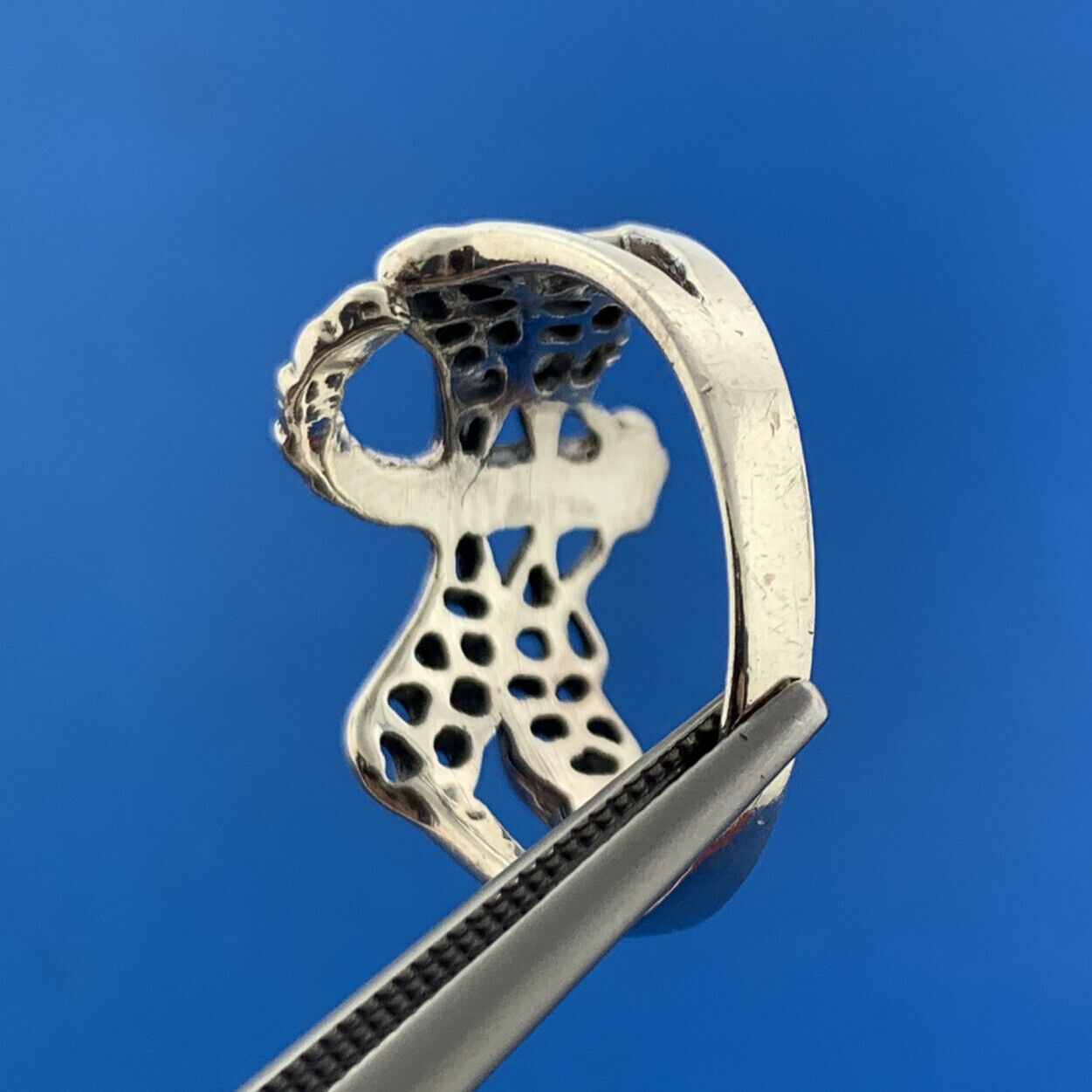 Vintage 925 Sterling Silver Dragonfly Insect Band Ring