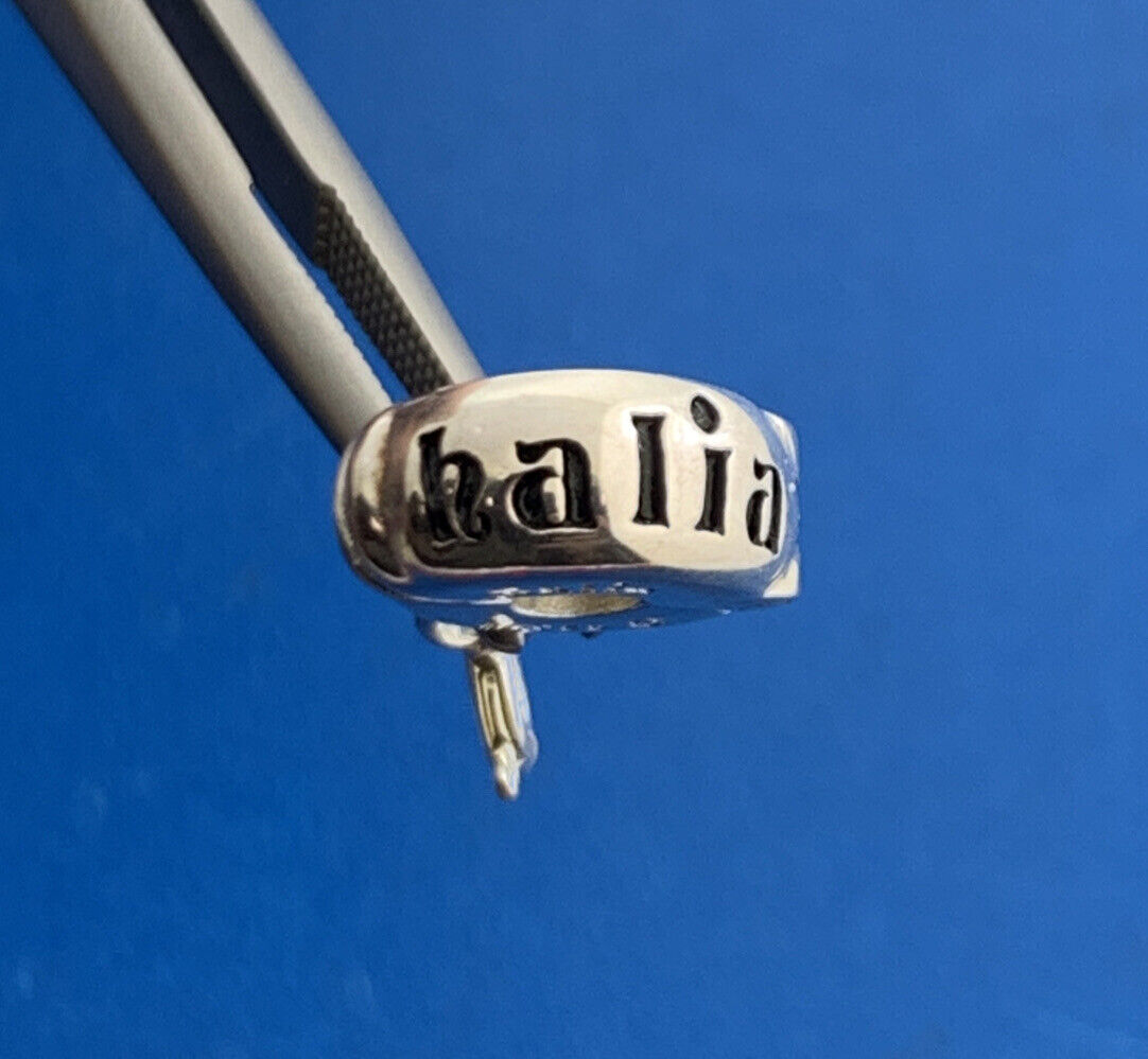 Authentic KALIA 925 Sterling Silver Drop Dangle Slide Bracelet Clip Charm
