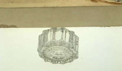 Vintage Glass Crystal Lot 5 Open Salt Cellars Original Wedding Gift Box W/Story