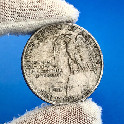 1925 P Stone Mountain Commemorative .900 Silver Half Dollar AU Rare Coin