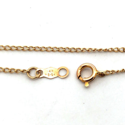 Designer BG 14K Yellow Gold Round Diamond Heart Charm Pendant Necklace