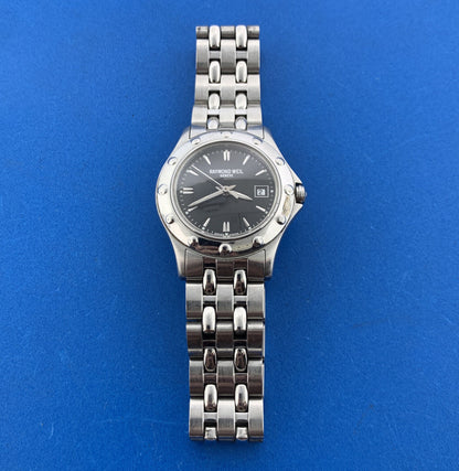 Raymond Weil Geneve 5390 Tango Black Dial Date Stainless Steel Women's Watch