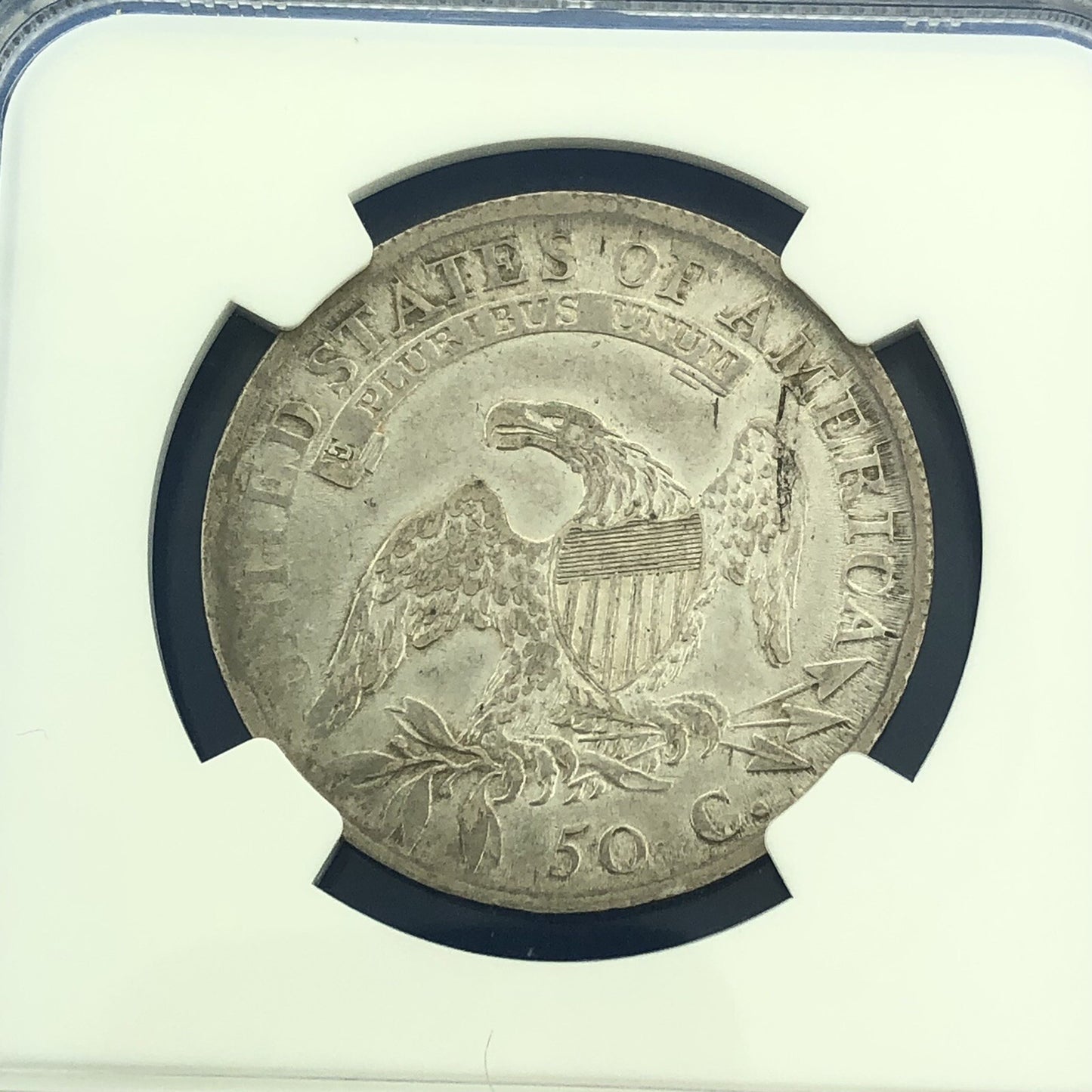 1811/10 Capped Bust Silver Half Dollar 50c Lettered Edge NGC XF Details Coin