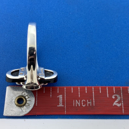 Designer NF 925 Sterling Silver Vermeil Black Onyx Opal Marcasite Cocktail Ring