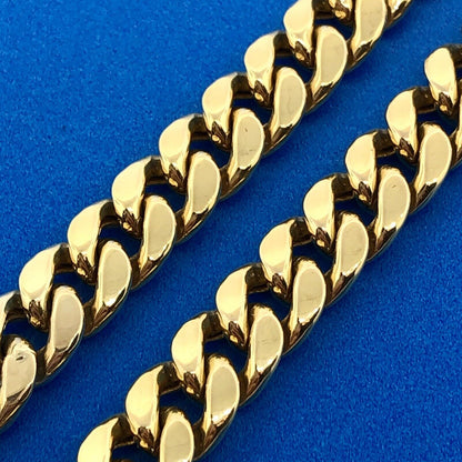 Designer Starz 10k Yellow Gold Cuban Curb Link 8.5" Chain Bracelet