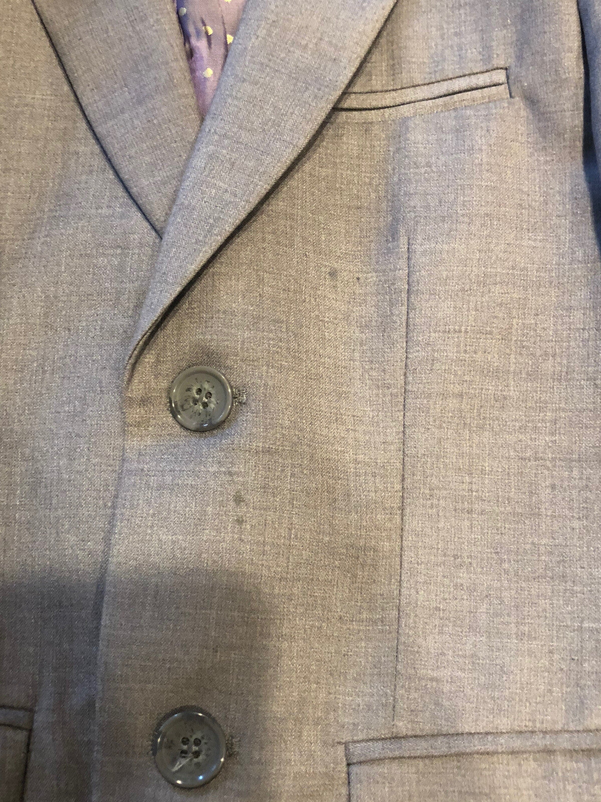 Designer Issac Mizrahi Boys Polyester Wool Blend Gray Size 6 2 Piece Suit