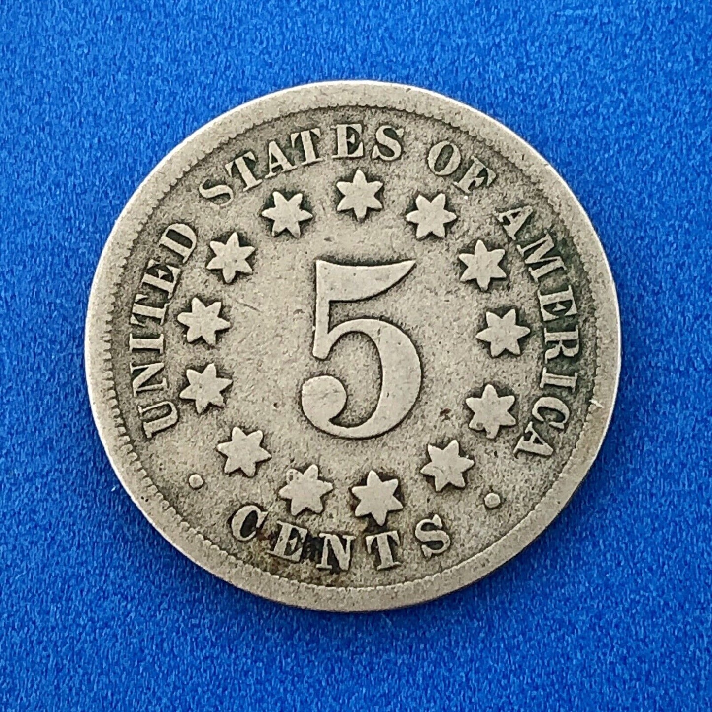 1868 P Shield Nickel Variety 2 Scarce Rare Better Key Philadelphia Mint Coin