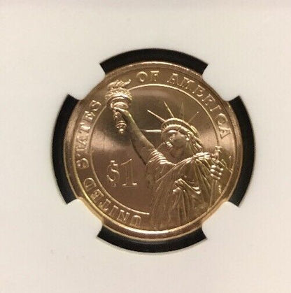 2007 P John Adams Presidential Dollar $1 NGC MS65 First Day of Issue