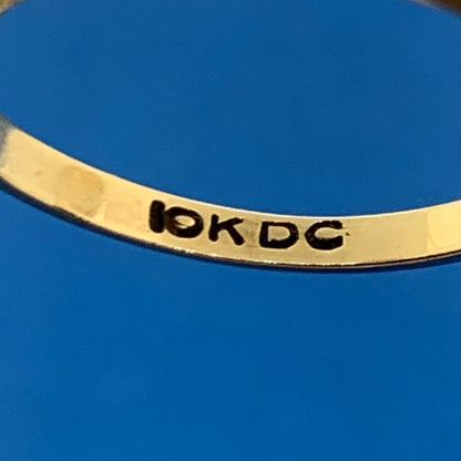 Designer 10K Yellow Gold Purple Sapphire Solitaire Ring