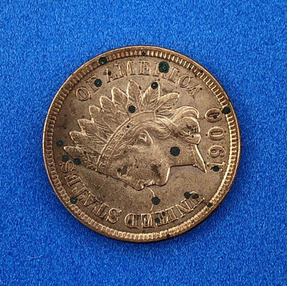 1900 P Indian Head One Cent Penny Type 3 Bronze Better Key Philadelphia BU DET