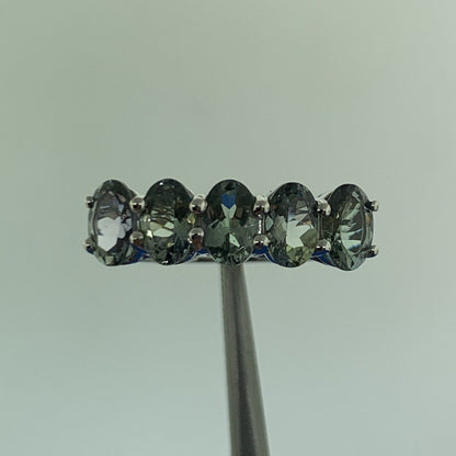 Chuck Clemency STS Sterling Silver 925 Brilliant Green Quartz Cocktail Ring