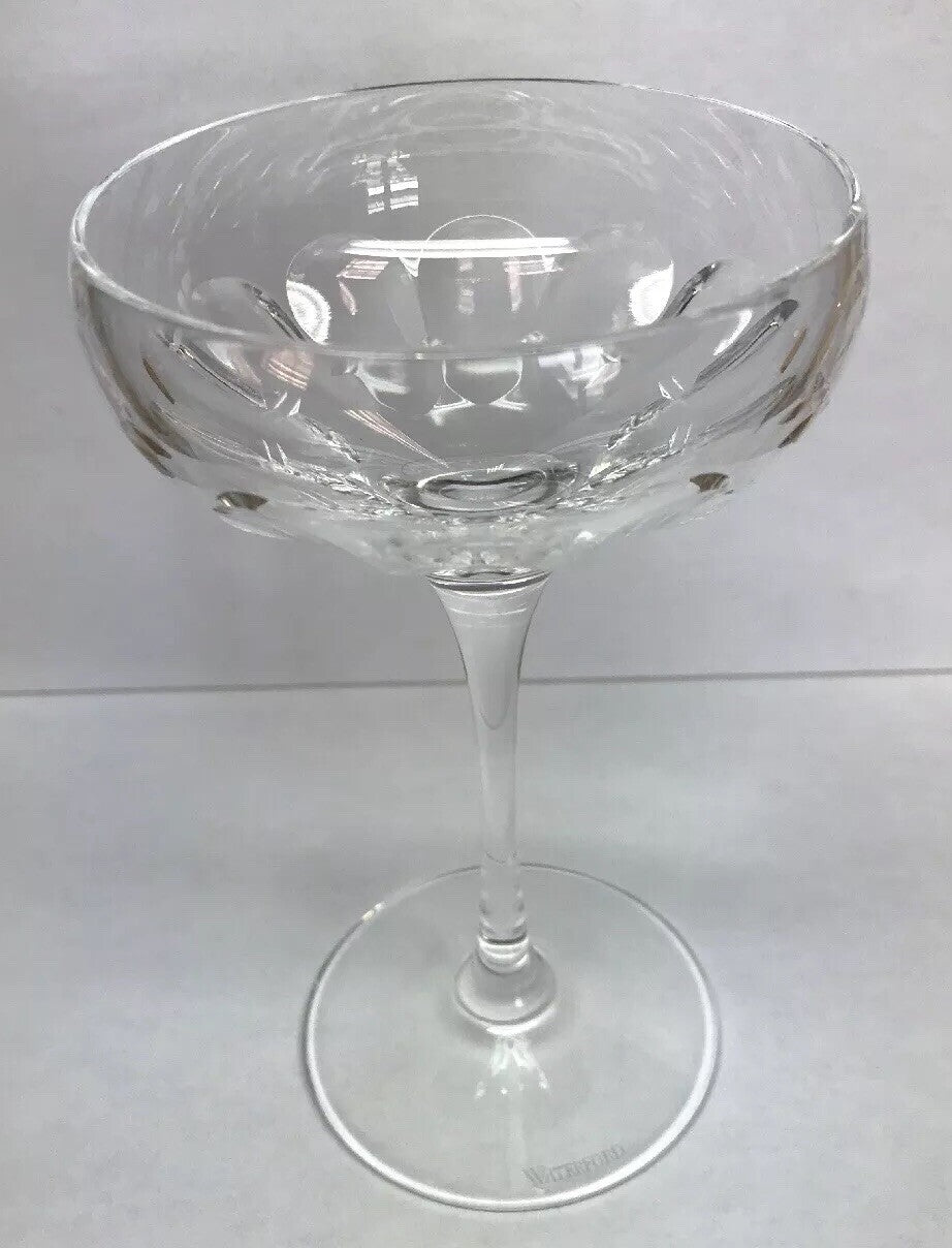 Vintage Waterford Tall Sherbet Champagne Pedestal Glass Elegant Bar Stemware