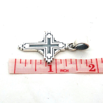 Vintage Taxco Mexico 925 Sterling Silver Textured Cross Pendant
