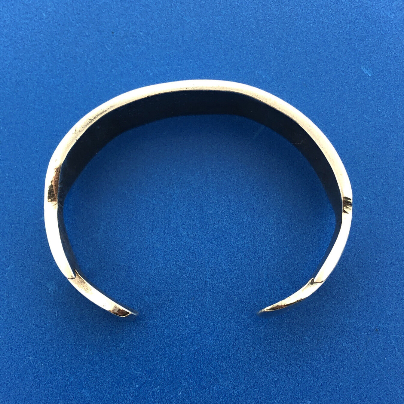 Old Pawn Native American 925 Sterling Silver Turquoise Inlay Bear Claw Bracelet