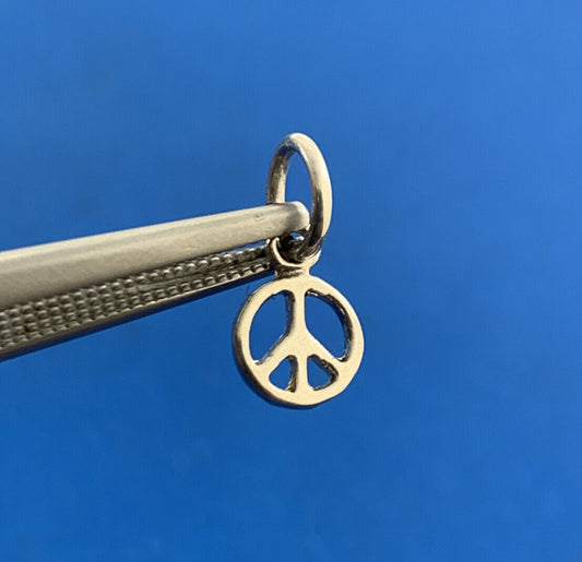 Designer 925 Sterling Silver Peace Sign Bracelet Charm