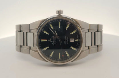 Atlantic Skipper Automatic Stainless Steel 42mm Black Dial Men's Watch 83765