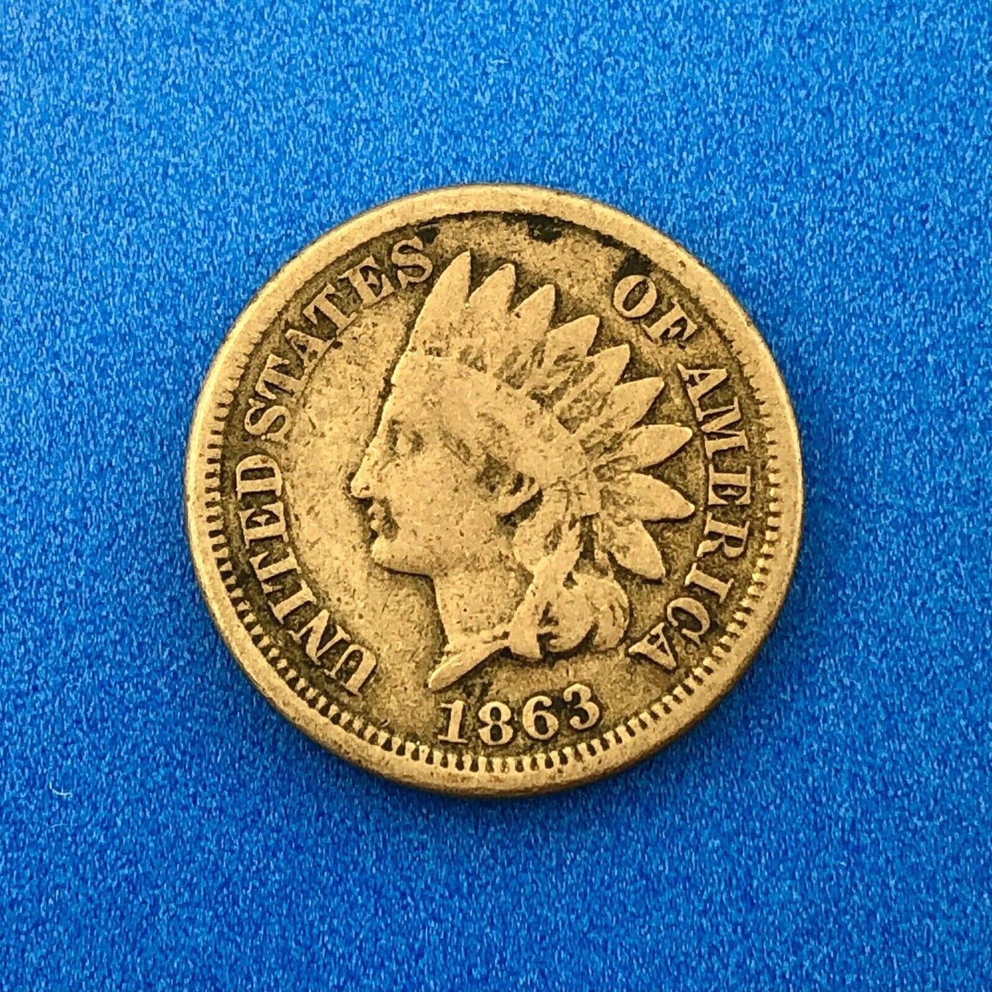 1863 Indian Head One Cent Penny Type 2 Copper Nickel Better Philadelphia Coin