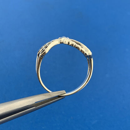 Vintage 925 Sterling Silver Dragonfly Insect Band Ring