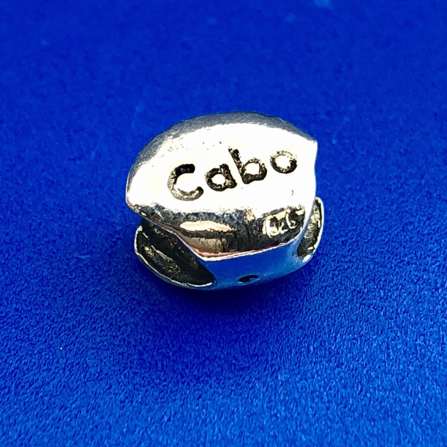 Charming 925 Sterling Silver Mermaid In Shell Cabo Souvenir Slide Bracelet Charm