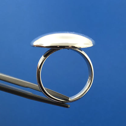 Stunning Sterling Silver 925 Smooth Oval Finger Ring Size 5.75