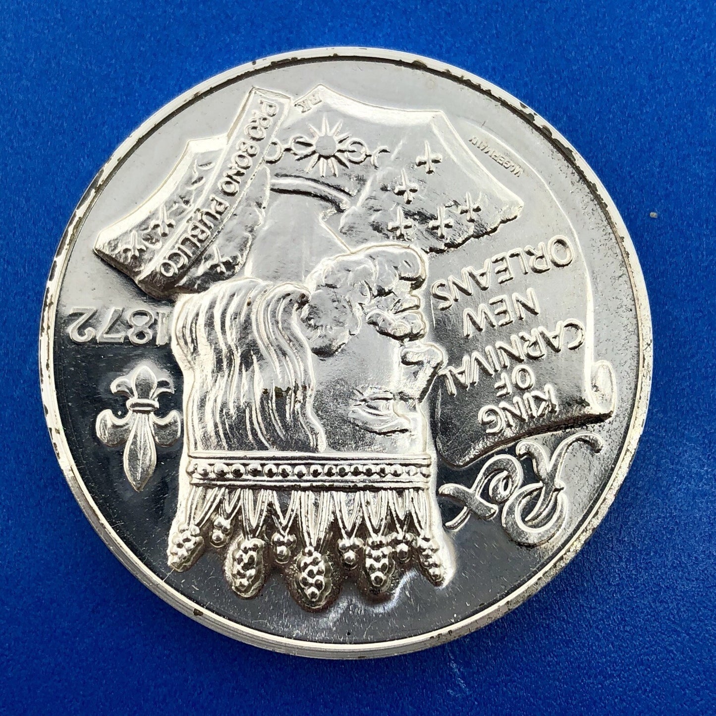 1978 Krewe of REX 999 Silver Mardi Gras Doubloon Rex And The Masters