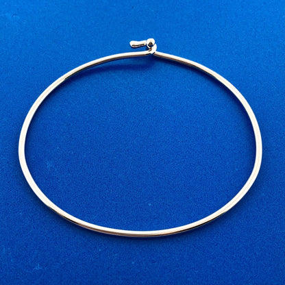 Designer Avery Sterling Silver 925 Polished Wire Bangle Bracelet