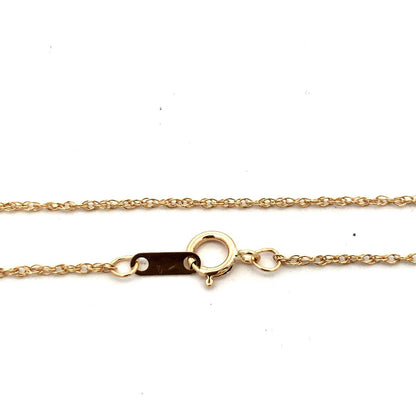 Designer M 14K Yellow Gold Polished Cross Pendant Chain Necklace