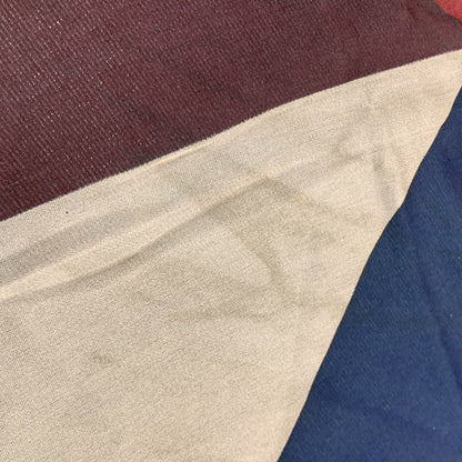 Gucci Classic Taupe Blue Maroon Signature Block Silk Scarf In Harrods Packaging