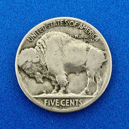 1924 S Indian Head Buffalo Nickel Better Key Scarce San Francisco Mint Coin