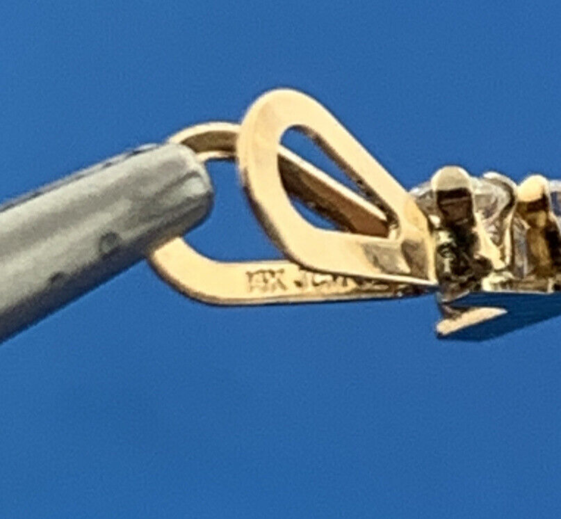 Jacmel Mauritius JCM 14K Yellow Gold Cubic Zirconia CZ Religious Cross Pendant