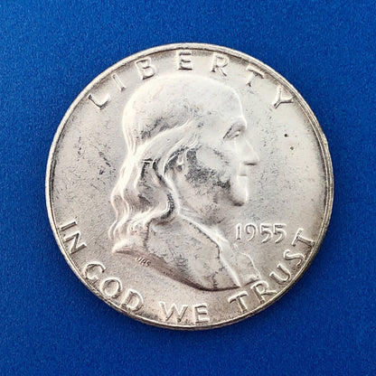 1955 P Franklin Silver Half Dollar Better Key Rare Philadelphia Mint Coin