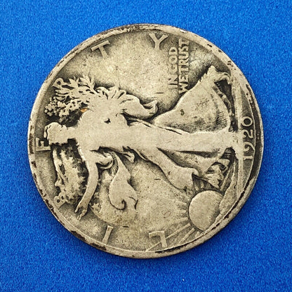 1920 D Walking Liberty Silver Half Dollar 50c Better Key Scarce Denver Mint Coin