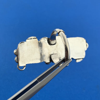 Native American Old Pawn 925 Sterling Silver Turquoise Cabochon Statement Ring