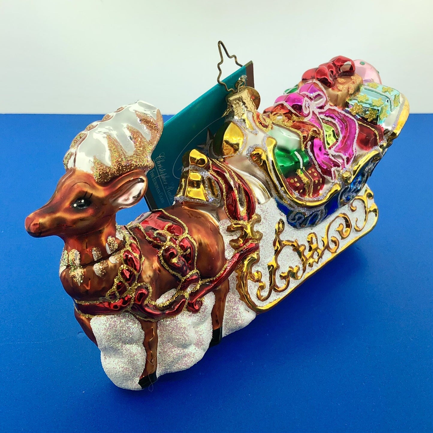 2005 Christopher Radko Hand Blown Glass Leading The Way Rudolph Ornament NIB