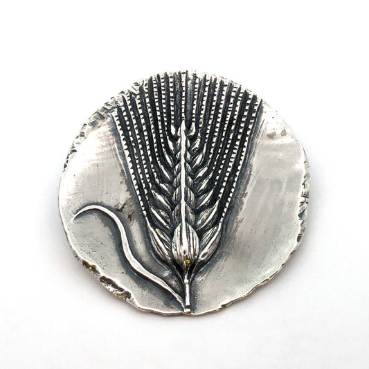 James Avery Retired Wheat Sheaf Harvest Depiction Statement Medallion Pendant