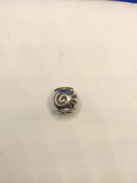 Authentic KALIA 925 Sterling Silver Scroll Cutout Swirl Slide Bracelet Charm