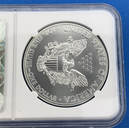 2013 W American Silver Eagle 999 Fine 1 Oz Silver NGC MS69 Early Release White