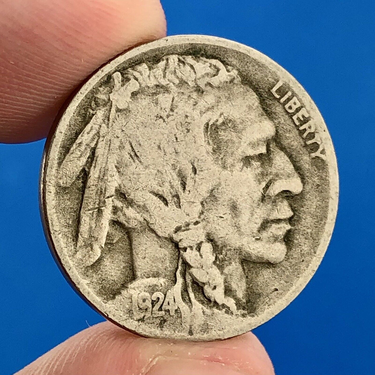 1924 D Indian Head Buffalo Nickel Better Key Scarce Denver Mint Coin
