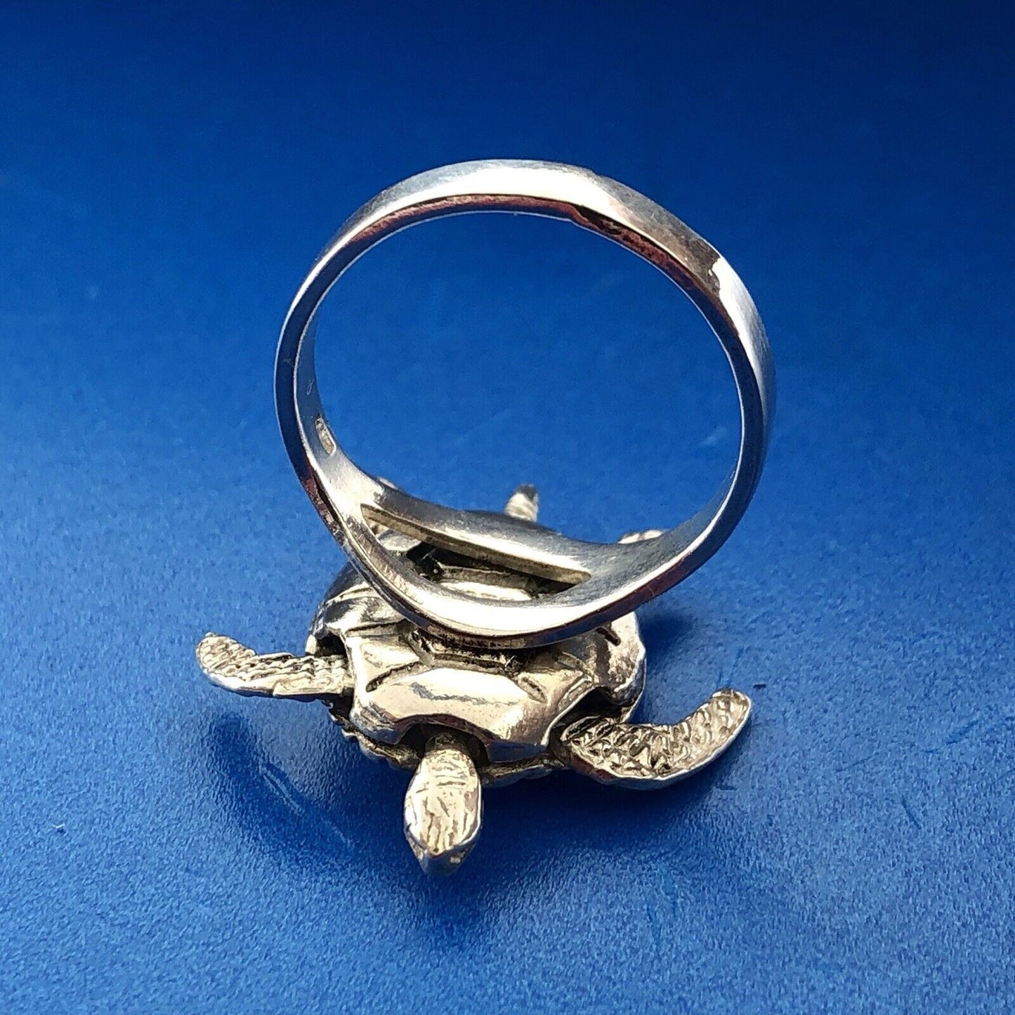 Designer Sterling Silver 925 Swimming Sea Turtle Movable Fashion Ring