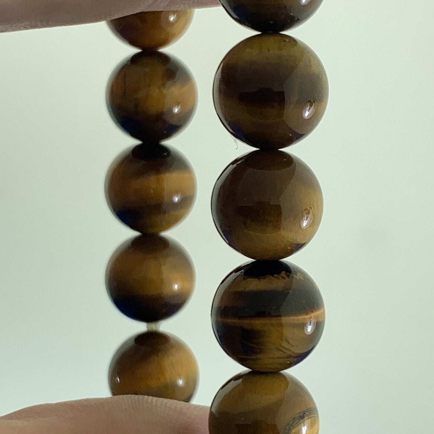 Tiger's Eye 12 MM Ball Beads Stretchable Statement Bracelet