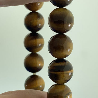 Tiger's Eye 12 MM Ball Beads Stretchable Statement Bracelet