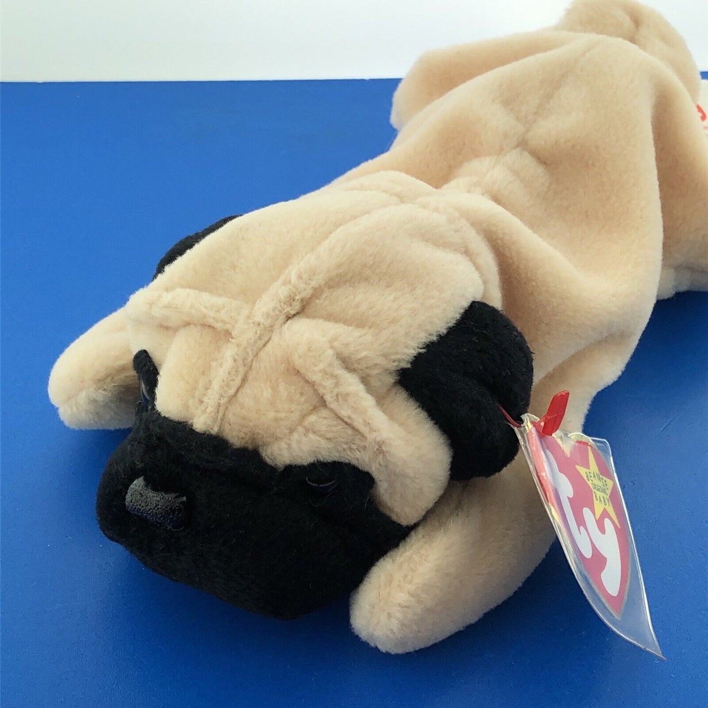 1996 TY Beanie Baby Pugsly The Pug Dog Near Mint Condition Retired - 4106
