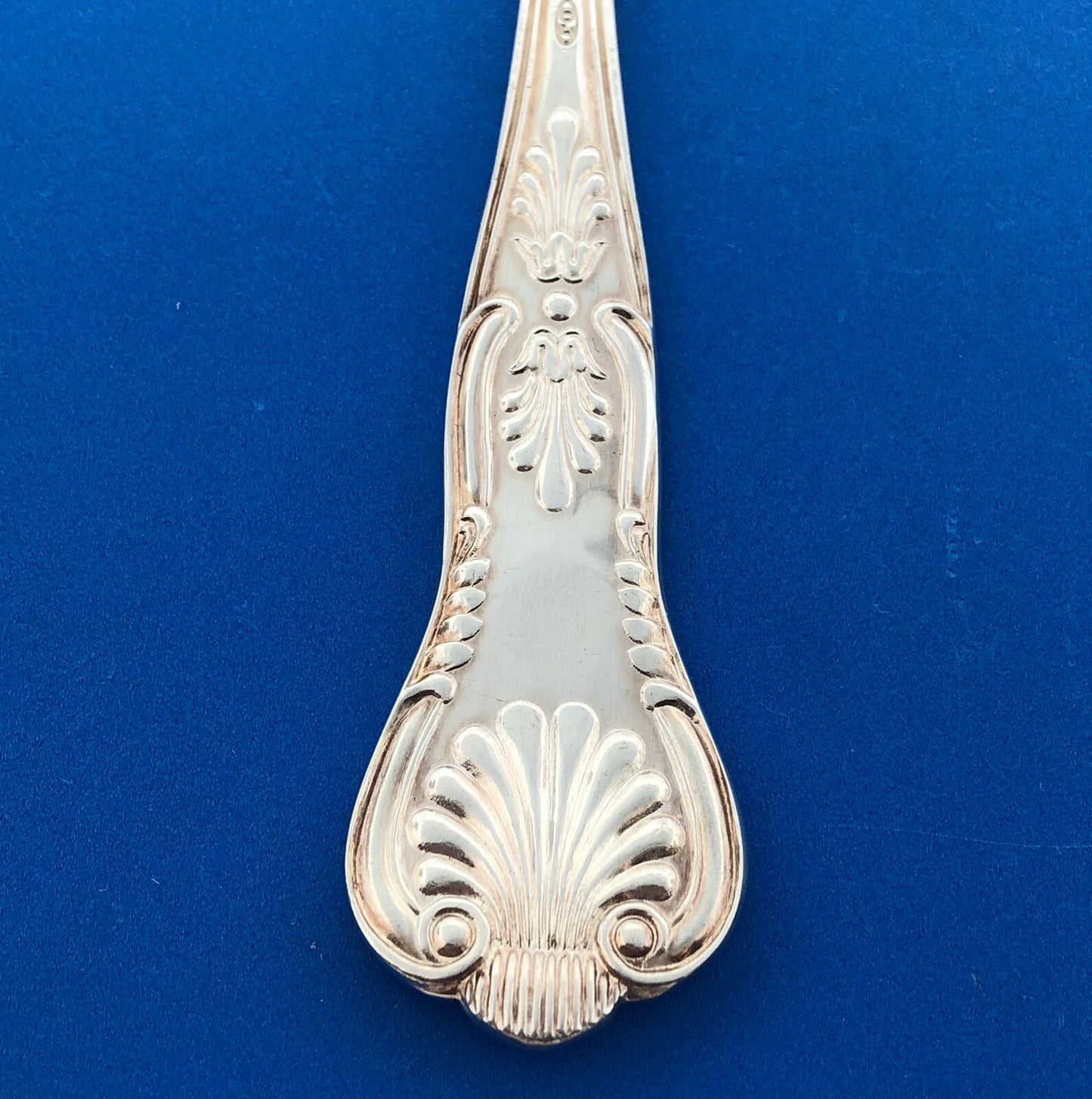 DJ Silver Plate Kings Pattern Oval Table Serving Spoon