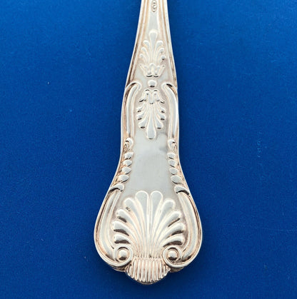 DJ Silver Plate Kings Pattern Oval Table Serving Spoon
