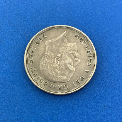 1928 British 1 Crown George V Wreath Crown 50% Silver Better Key Date Coin