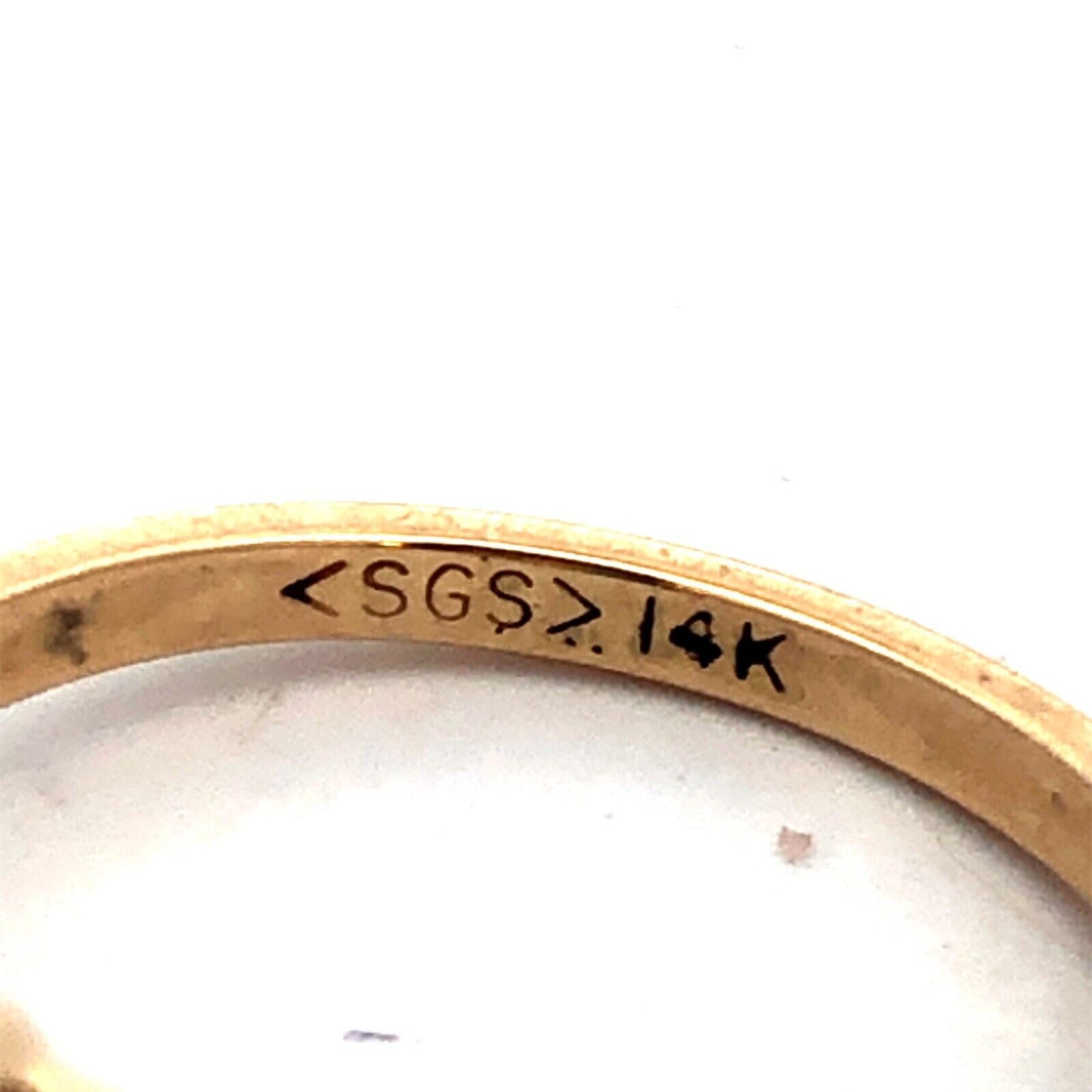 Designer SGS 14K Yellow Gold Emerald Cut Emerald Round Diamond Anniversary Ring