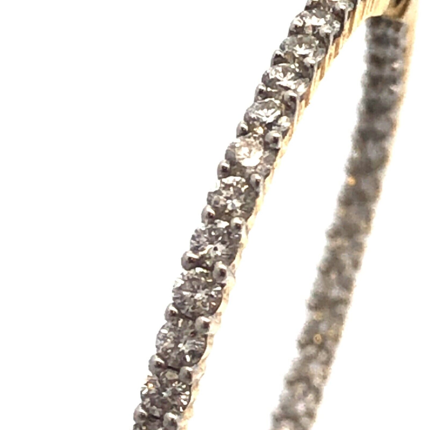 Designer IKS 14K Yellow Gold Diamond Inside Out Statement Hoop Earrings