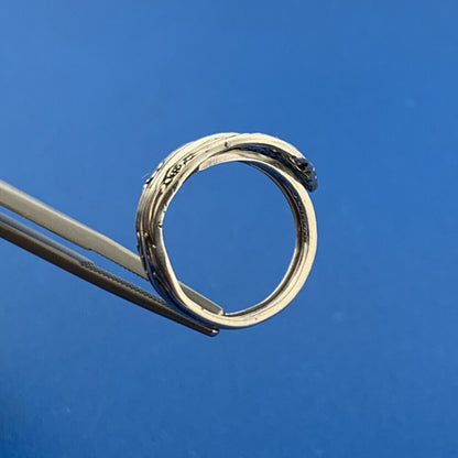 Alvin Chateau Rose 925 Sterling Silver Bypass Expandable Adjustable Spoon Ring